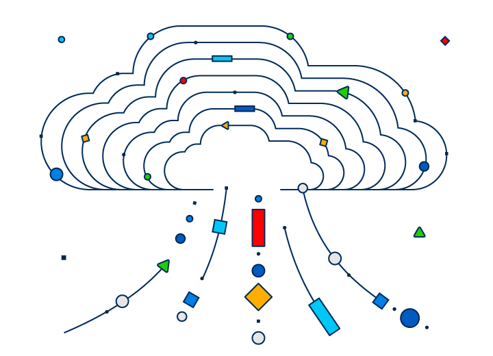 Abstract cloud illustration representing edge computing